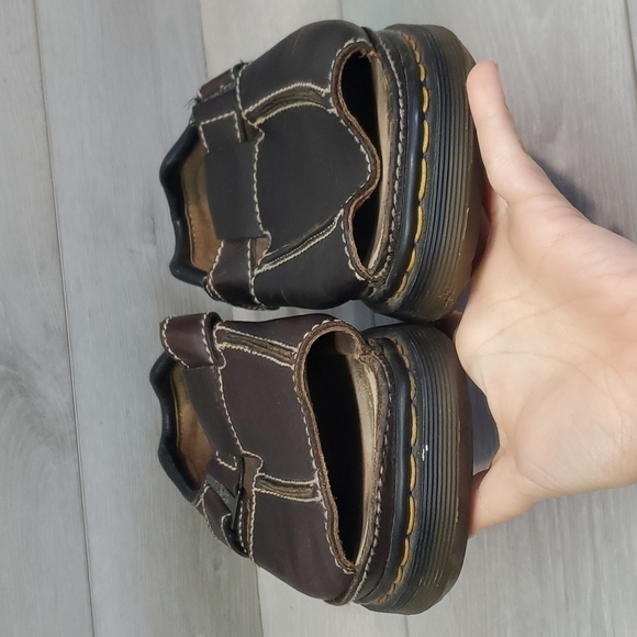 VintageDr.Martens Mens 9064 Y2K Leather Chunky Tractor Platform shoes Sandals - Picture 5 of 15